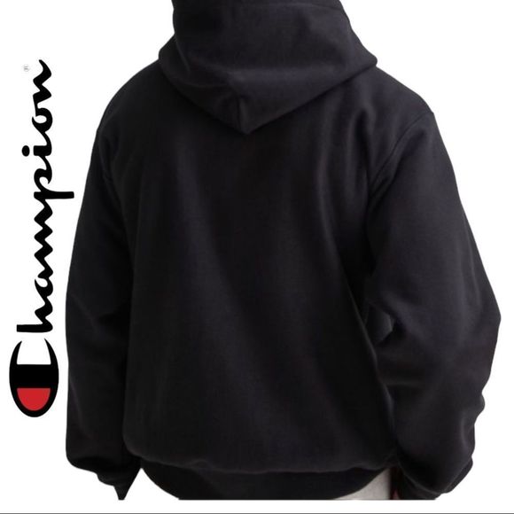 NEW UO Champion Gradient Collegiate Logo Black Hoodie Sweatshirt XXL 2XL - Picture 4 of 4